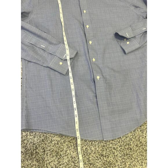 Brooks Brothers Shirt Mens 17-34 Regent Fit Non Iron Cotton Stretch‎ Blue Plaid - Picture 8 of 12